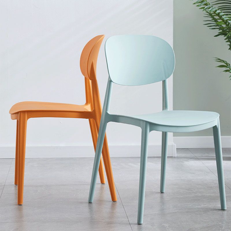 Contemporary Stackable Chairs Open Back Kitchen Armless Chairs with Plastic Legs Clearhalo 'Dining Chairs' 'Dining Tables & Seating' 'dining_chair' 'furn' 'furn_dining_chair' 'Furniture' 'furniture_dining_chair' 'Kitchen & Dining Furniture' 1200x1200_859b49a2-9bdf-4bf8-ae55-1fdb66b2b36e
