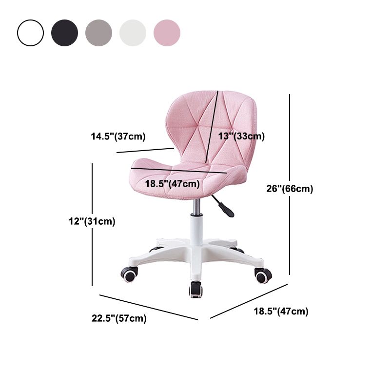 Silla sin brazo 22.4 "l x18.5" w x25.9h "silla de ruedas giratorias para sala de estar