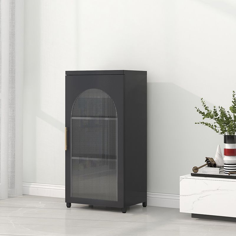 Libreria moderna in acciaio, scaffale per la porta chiusa in vetro per qualsiasi stanza