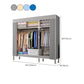 Contemporary Wardrobe Armoire with Shelves Steel Wardrobe Closet for Home Clearhalo 'Armoires & Wardrobes' 'armoires_wardrobes' 'Bedroom Furniture' 'furn' 'furn_armoires_wardrobes' 'Furniture' 1200x1200_859d3ad5-d413-4644-aa45-08dec6780549
