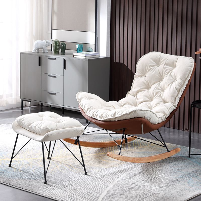 Wohnzimmer Luxus Freizeitstuhl Holz Rahmen Basis entspannende faule Schaukelstühle