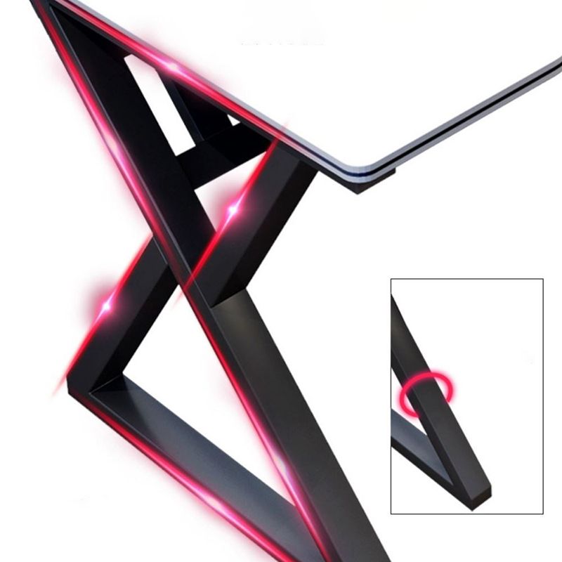 Ergonomic Trestle Gaming Desk Modern Computer Desk for Dormitory Clearhalo 'furn' 'furn_office_desk' 'Furniture' 'Office Desks' 'Office Furniture' 'office_desk' 1200x1200_859df337-ddae-4548-9809-e0ac704e003a