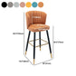 Scandinavian Footrest Checkout Counter Stool Matte Finish PU Leather Barstool Clearhalo 'Bar Furniture' 'Bar Stools' 'bar_stools' 'furn' 'furn_bar_stools' 'Furniture' 'Kitchen & Dining Furniture' 1200x1200_859e2a98-a3c7-4fa0-abfd-5487a93b699c