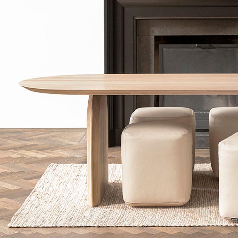 Modern Solid Wood Top Oval Dinette Table Wood Base Dining Table Clearhalo 'Dining Tables & Seating' 'Dining Tables' 'dining_table' 'furn' 'furn_dining_table' 'Furniture' 'furniture_dining_table' 'Kitchen & Dining Furniture' 'kitchen' 'kitchen_dining_table' 1200x1200_85a0faab-2238-4871-b04f-e0068e8fe106