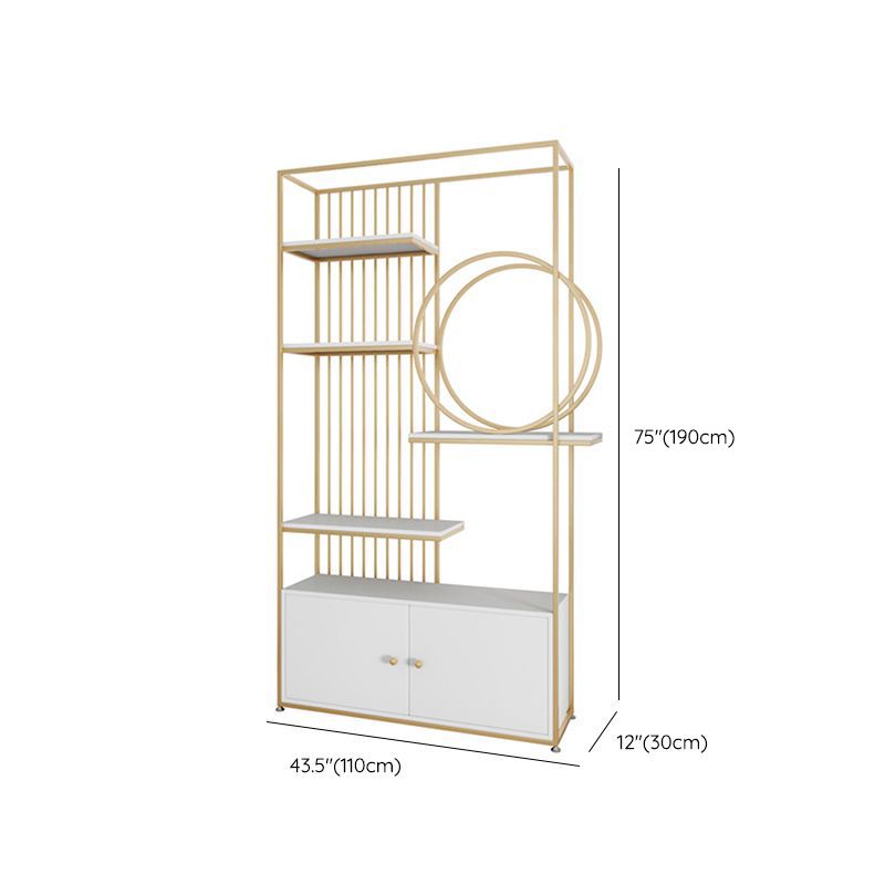 Glam Metal Shelf BOOKCAST Open Back Bookshelf voor studieruimte