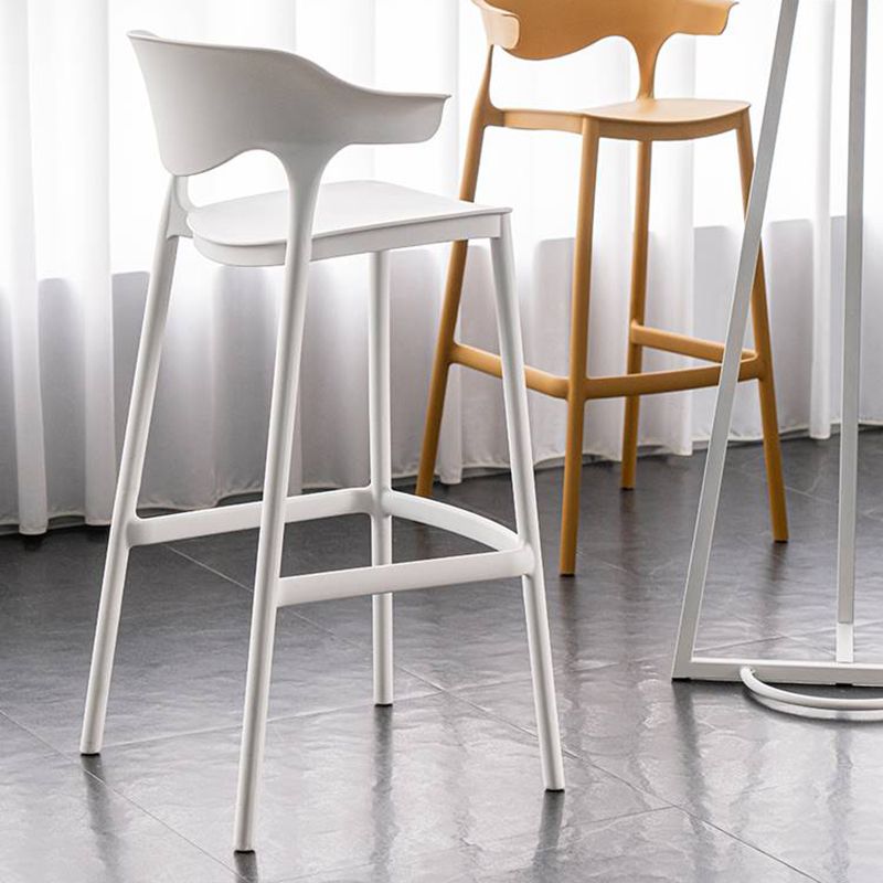Industrial Stackable Bar Height Stool Plastic Low Back Bar Stool for Dining Room Clearhalo 'Bar Furniture' 'Bar Stools' 'bar_stools' 'furn' 'furn_bar_stools' 'Furniture' 'Kitchen & Dining Furniture' 1200x1200_85a3ae6d-7017-481c-844c-e93389b529f3