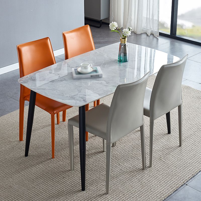 Scandinavian Style Solid Back Dining Chairs Leather Dining Armless Side Chairs Clearhalo ' kitchen&dining_furn' 'Dining Chairs' 'Dining Tables & Seating' 'dining_chair' 'furn' 'furn_dining_chair' 'Furniture' 'furniture_dining_chair' 'Kitchen & Dining Furniture' 'kitchen' 1200x1200_85a57b1e-7c26-48ca-a220-e5ec979a1cc8