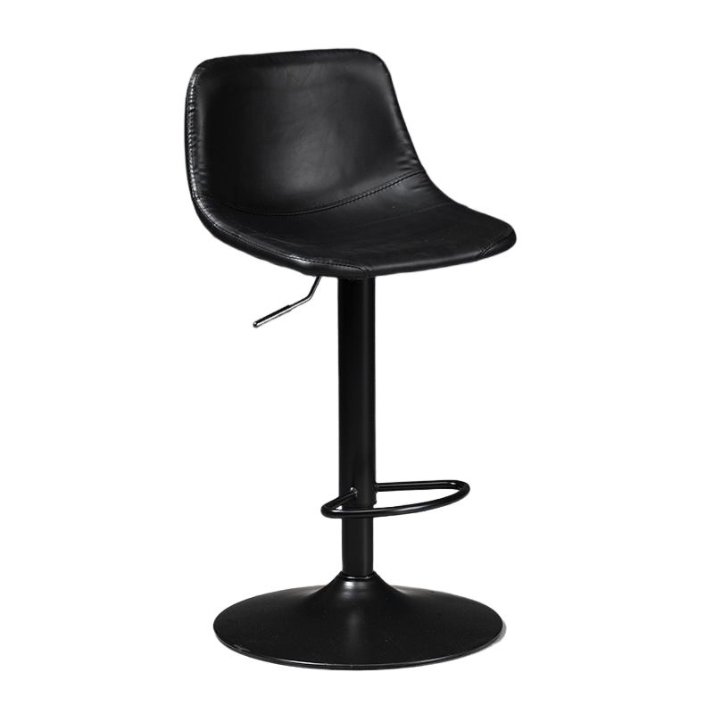 Contemporary Liftable Bar-stool Low Back Bar Stool with Metal Legs Clearhalo 'Bar Furniture' 'Bar Stools' 'bar_stools' 'furn' 'furn_bar_stools' 'Furniture' 'furniture_bar_stools' 'Kitchen & Dining Furniture' 1200x1200_85a61090-c70f-4e6c-aaa2-bed3b5754e64