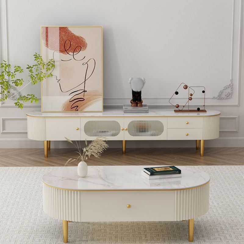 Stone TV Media Console Modern Media Console TV Stand with Drawers Clearhalo 'furn' 'furn_tv_stands_entertainment_centers' 'Furniture' 'Living Room Furniture' 'TV Stands & Entertainment Centers' 'TV Stands & Media Storage Furniture' 'tv_stands_entertainment_centers' 1200x1200_85a6aca1-8fa3-4706-b811-d58a6c5b897c