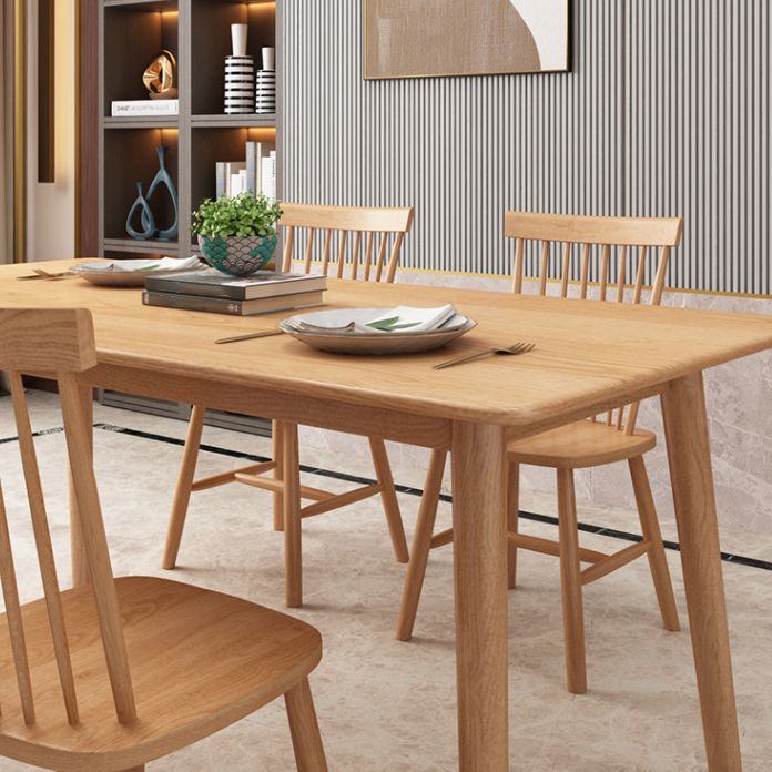 Modern Solid Wood Standard Dining Set Natural for Kitchen Dining Set with 4 Legs Base Clearhalo 'Dining Room Sets' 'Dining Tables & Seating' 'dining_room_set' 'furn' 'furn_dining_room_set' 'Furniture' 'furniture_dining_room_set' 'Kitchen & Dining Furniture' 'kitchen&dining_furn' 'kitchen' 1200x1200_85a6b5e8-13a4-4901-aff0-d95917800563