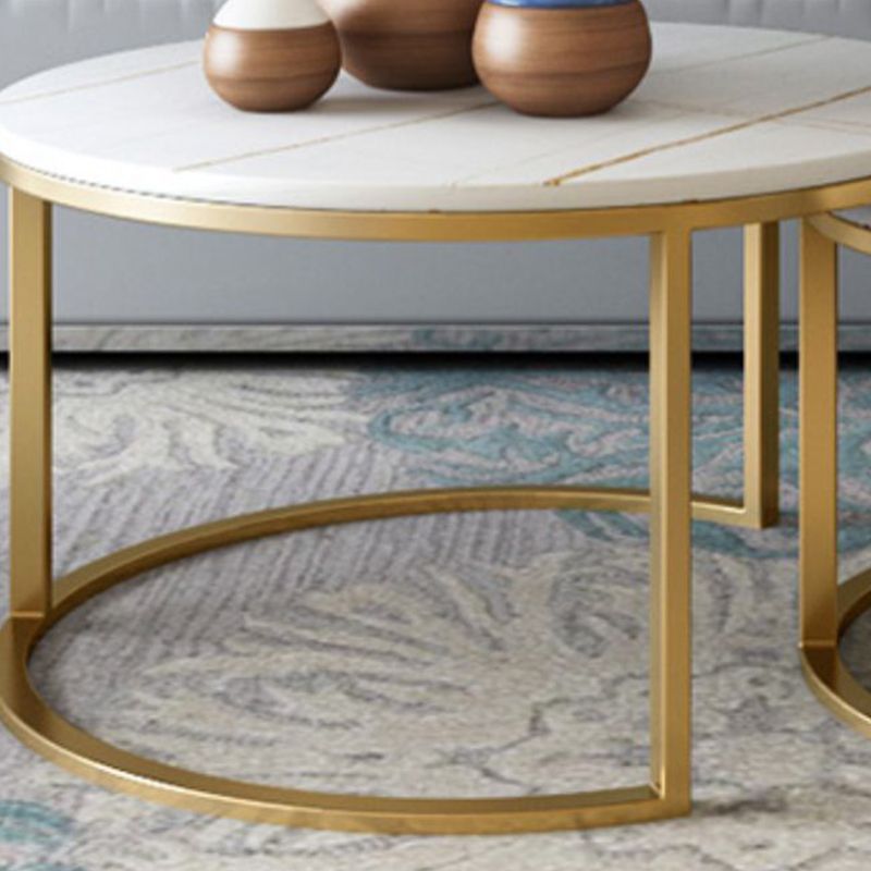 Slate Round Coffee Table Frame 2 Piece Nesting Tables for Living Room Clearhalo 'Coffee & Accent Tables' 'Coffee Tables' 'coffee_tables' 'furn' 'furn_coffee_tables' 'Furniture' 'Living Room Furniture' 1200x1200_85a7f31d-1f3d-4df5-ae86-0abf3d616daa