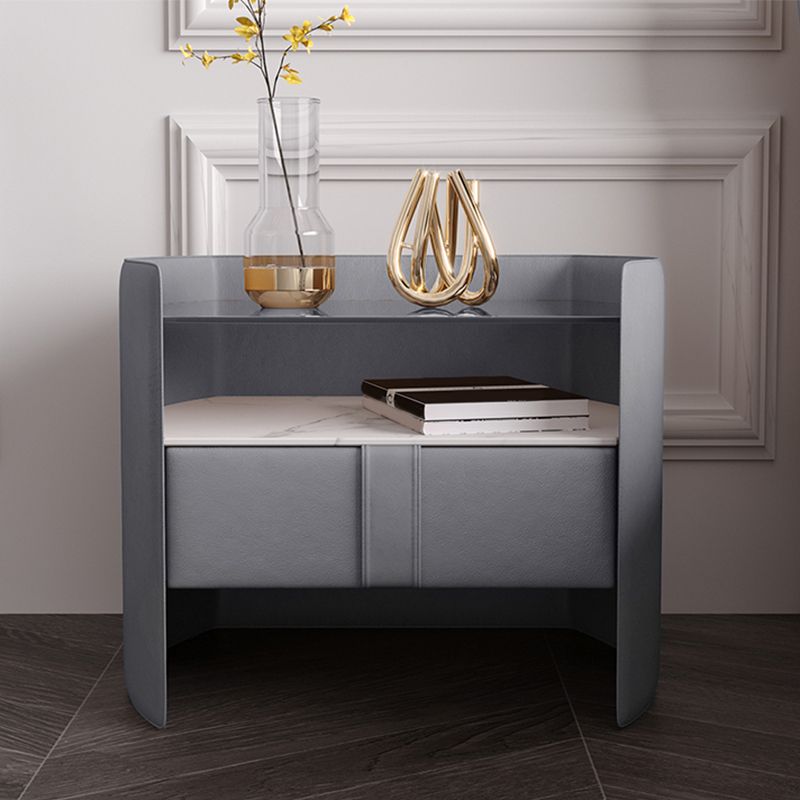 Tiroir en verre / stone Night Stand de 20,47 pouces de nuit de haut