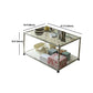 Contemporary Style Coffee Cocktail Table Metal 4 Legs Coffee Table