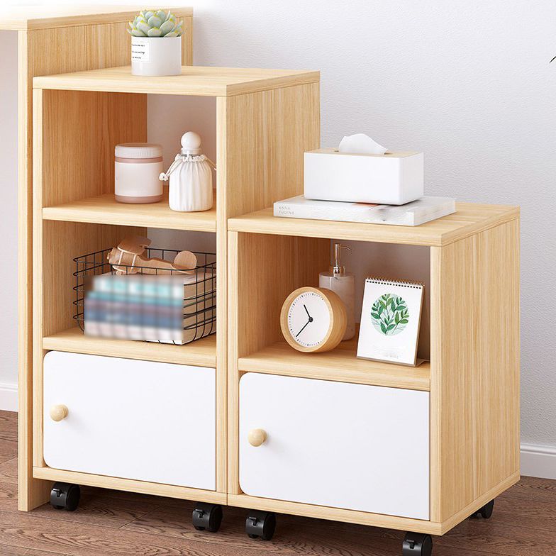 Scandinavian Bookcase Manufactured Wood Standard Bookshelf with Caster Wheels Clearhalo 'Bookcases' 'furn' 'furn_bookcases' 'Furniture' 'furniture_bookcases' 'Office Furniture' 1200x1200_85ad15a5-fa94-457a-b9ae-140ae06de72e