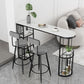 Glam Style Bar Table in Faux Marble and Metal Coffee Shop Bar Table Clearhalo 'Bar Furniture' 'Bar Tables' 'bar_tables' 'furn' 'furn_bar_tables' 'Furniture' 'furniture_bar_tables' 'Kitchen & Dining Furniture' 1200x1200_85ae0040-f63a-40ef-b856-f916c49333d8