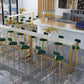 White Glam Style Bar Table in Iron Top and Faux Marble Bar Table, Only Table Clearhalo 'Bar Furniture' 'Bar Tables' 'bar_tables' 'furn' 'furn_bar_tables' 'Furniture' 'furniture_bar_tables' 'Kitchen & Dining Furniture' 1200x1200_85ae62ff-1f05-479c-aa46-53d638604c33