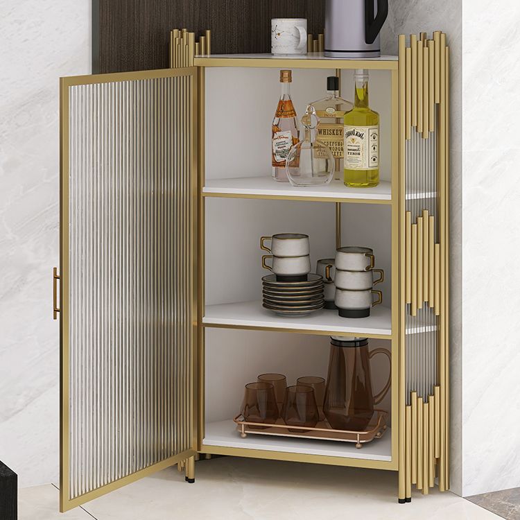 Glam Stone and Metal Sideboard Table 1 Cabinet Glass Door Buffet Stand Clearhalo 'buffet_sideboard' 'Buffets & Sideboards' 'Furniture' 'furniture_buffet_sideboard' 'Kitchen & Dining Furniture' 1200x1200_85af2dda-0520-43af-a8bb-dd1a18ecfd24