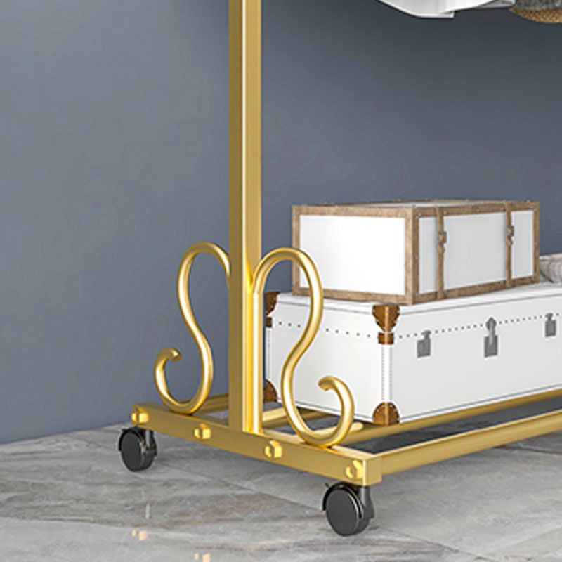 Estante de metal contemporáneo estante para colgar y ganchos