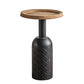 Rustic Iron Pedestal Round Wood Top Coffee Table - Distressed Surface Treatment Clearhalo 'Coffee & Accent Tables' 'Coffee Tables' 'coffee_tables' 'furn' 'furn_coffee_tables' 'Furniture' 'Living Room Furniture' 1200x1200_85afa4f2-1043-4288-bede-61d4c2cca0c9