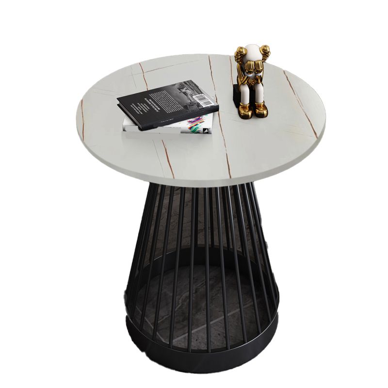 Tavolo laterale moderno in cornice in ardesia rotondo del divano tavolo per soggiorno