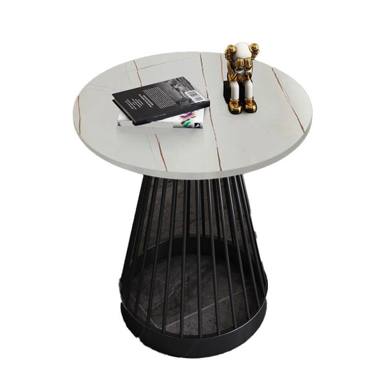 Tavolo laterale moderno in cornice in ardesia rotondo del divano tavolo per soggiorno