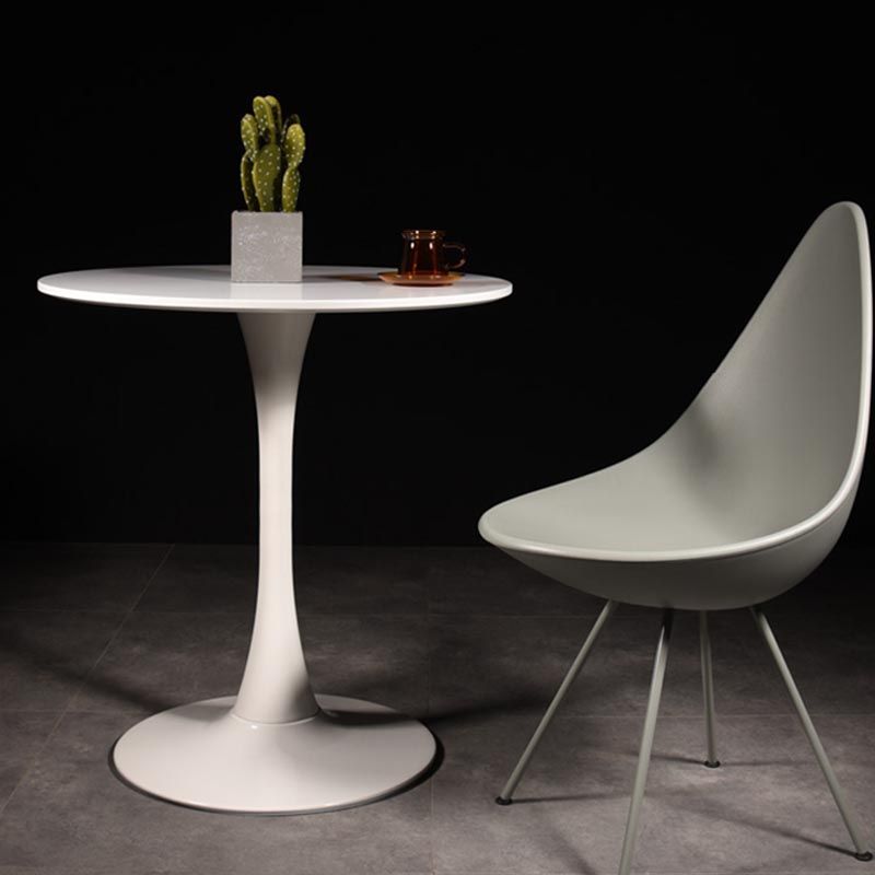 Round Tulip Base Dining Table Modern Engineered Wood Dining Room Table