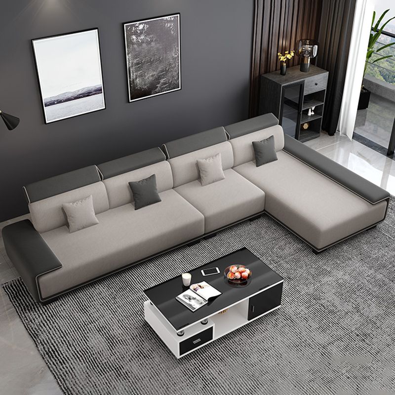 Faux Leather 4-seater Bench Seating Recessed Arm Modular Settee Furniture Clearhalo 'furn' 'furn_sectionals' 'Furniture' 'furniture_sectionals' 'kitchen' 'kitchen_sectionals' 'Living Room Furniture' 'Sectionals' 1200x1200_85b0e523-d456-4e69-9c27-7c886d10e37e