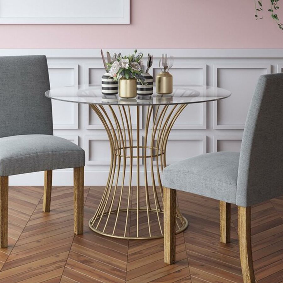 Modern Style Tempered Glass Dining Table Single Pedestal Base Round Table Clearhalo ' dining_table' 'Dining Tables & Seating' 'Dining Tables' 'furn' 'furn_dining_table' 'Furniture' 'furniture_dining_table' 'Kitchen & Dining Furniture' 'kitchen&dining_furn' 'kitchen' 'kitchen_dining_table' 1200x1200_85b1281c-42cc-4285-a332-dd7f01a62252