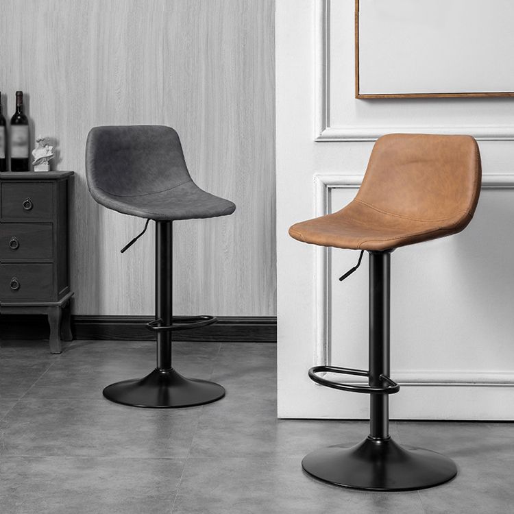 Rotation and Lifting Barstool Industrial Style Leather Seats Bar Stool for Bar Counter Clearhalo 'Bar Furniture' 'Bar Stools' 'bar_stools' 'furniture_bar_stools' 'Kitchen & Dining Furniture' 'kitchen&dining_furn' 'kitchen' 'kitchen_furn' Furniture' 1200x1200_85b219a1-32ea-411c-bd10-15f11857f767