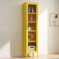 13.78"W Bookshelf Scandinavian Style Bookcase with Door for Home and Office