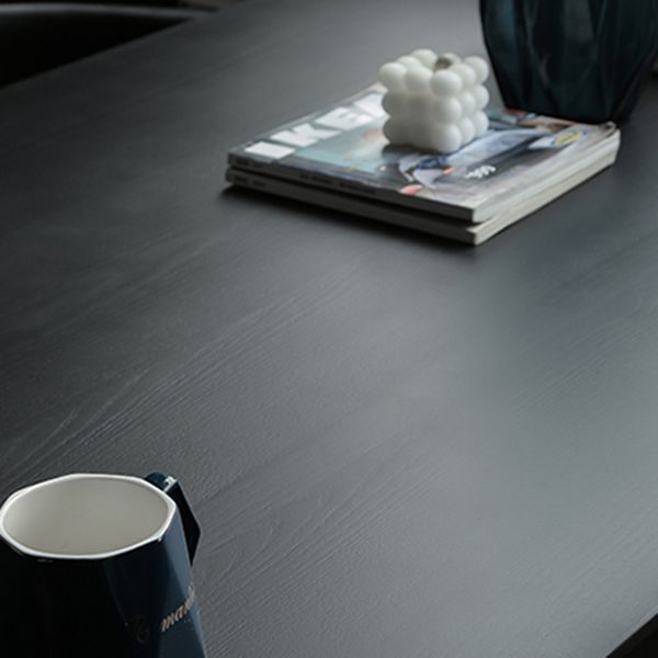 Set da pranzo moderno nero Set da pranzo con gambe in legno rettangolari da 1/2/5 pezzi per interni