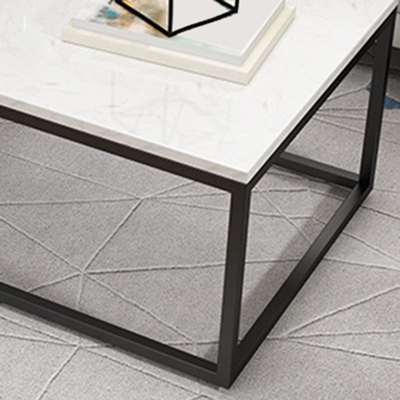 Marble Metal Frame Coffee Table Luxurious Rectangular Cocktail Table Clearhalo 'Coffee & Accent Tables' 'Coffee Tables' 'coffee_tables' 'furn' 'furn_coffee_tables' 'Furniture' 'Living Room Furniture' 1200x1200_85b350e7-fa93-4bbd-81c0-54a0e885bc4c