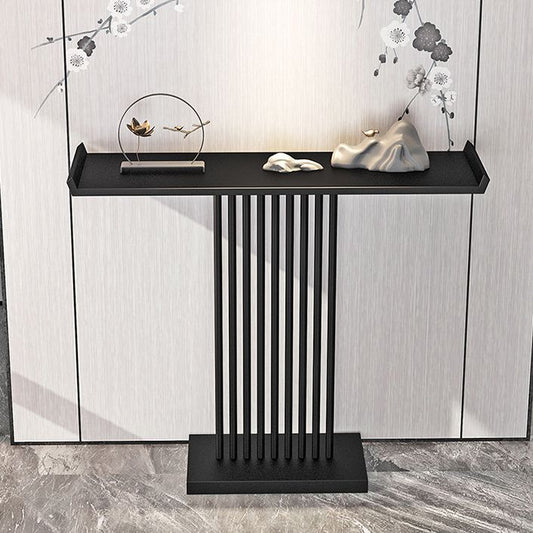 Tavolo da consolle moderno alto 31,5 pollici Tavolo da accento in ferro con scaffale