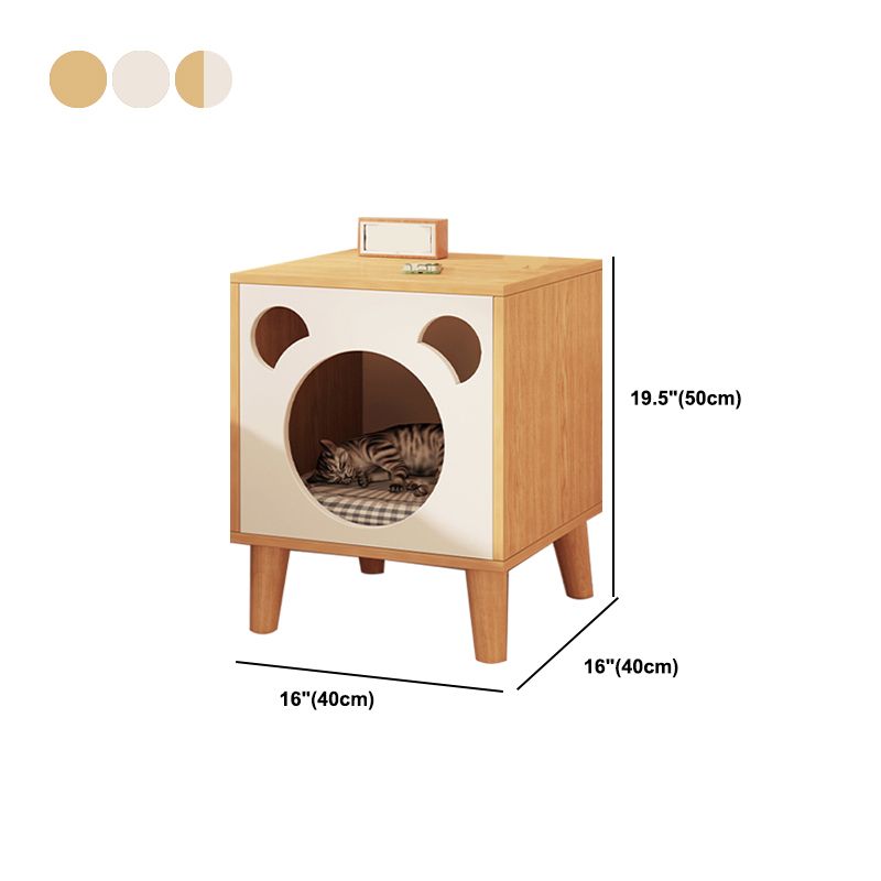 Künstlicher Holz Akzenttisch Nachttisch moderner Aufbewahrungskabinett Beine