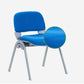 Contemporary No Wheels Office Chair Linen Conference Low-Back Desk Chair
