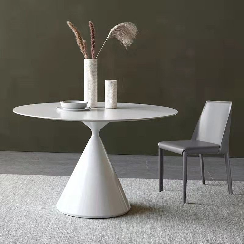 Metal Modern Style Round Dining Table Sintered Stone Top Table for Dining Room Clearhalo 'Dining Tables & Seating' 'Dining Tables' 'dining_table' 'furn' 'furn_dining_table' 'Furniture' 'furniture_dining_table' 'Kitchen & Dining Furniture' 'kitchen' 'kitchen_dining_table' 1200x1200_85b65596-f3c1-4772-b9a0-bca599300ee1