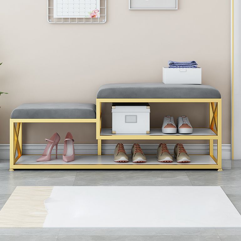 14" W Glam Seating Bench Cushioned Rectangle Shoe Storage Entryway and Bedroom Bench Clearhalo 'Benches' 'Chairs & Seating' 'furn' 'furn_benches' 'Furniture' 'Living Room Furniture' 1200x1200_85b7a6a7-75cc-478d-9416-11ca4736463c