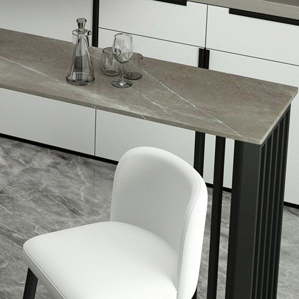 Industrial Stone Cocktail Bar Table Rectangle Double Pedestal Pub Height Dining Table Clearhalo 'Bar Furniture' 'Bar Tables' 'bar_tables' 'furn' 'furn_bar_tables' 'Furniture' 'Kitchen & Dining Furniture' 1200x1200_85b981fd-eb3f-489b-a7ac-c8e1ddc11efc