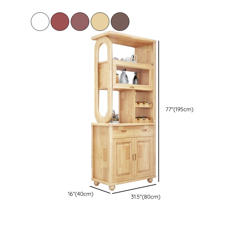 Modern Solid Wood Cabinet 15.74" Wide Accent Cabinet with Drawers and Doors