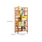 Modern Bamboo Floor Shelf Bookcase Open Etagere Bookshelf for Study Room