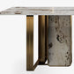 Glam Style Dining Rectangle Table Dining Sintered Stone Table for Home