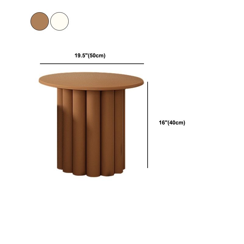 Skandinavischer runder Couchtisch aus Holz mit 4 Beinen / Sockel-Cocktailtisch