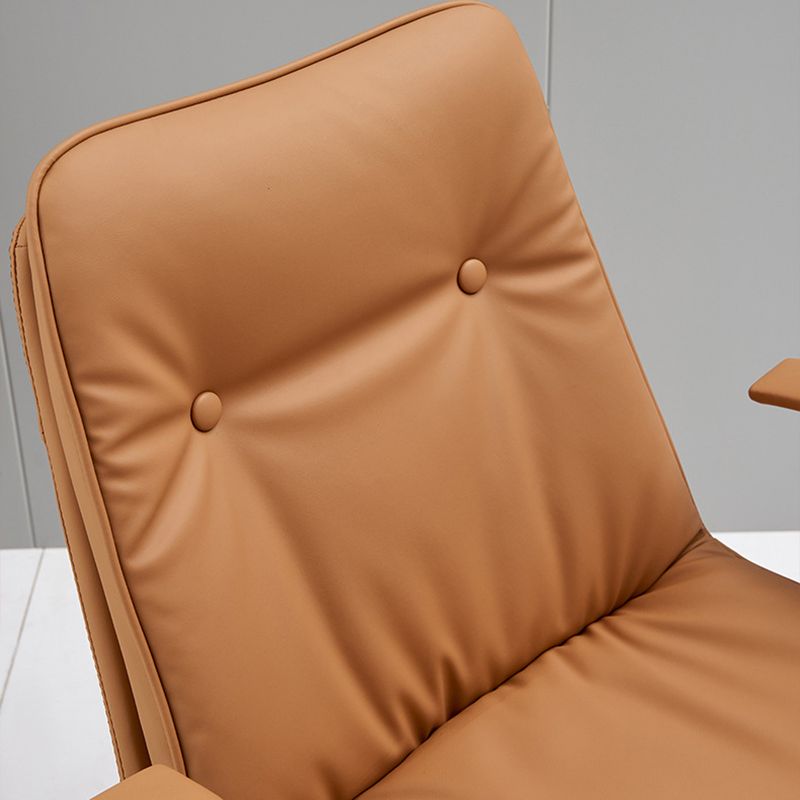 Contemporary Arm Chair Fixed Arms Adjustable Seat Height Leather Office Chair Clearhalo 'furn' 'furn_office_chair' 'Furniture' 'Office Chairs' 'Office Furniture' 'office_chair' 1200x1200_85bc6b02-505d-4863-80f8-68d0ad6ebf6e