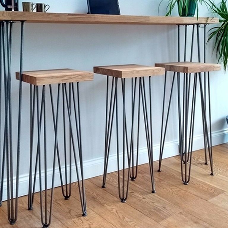 Brown and Light Brown Modern Style Bar Table Solid Wood and Iron Coffee Shop Bar Table Clearhalo 'Bar Furniture' 'Bar Tables' 'bar_tables' 'furn' 'furn_bar_tables' 'Furniture' 'furniture_bar_tables' 'Kitchen & Dining Furniture' 1200x1200_85bcd543-363b-4822-ab89-9105785029fe