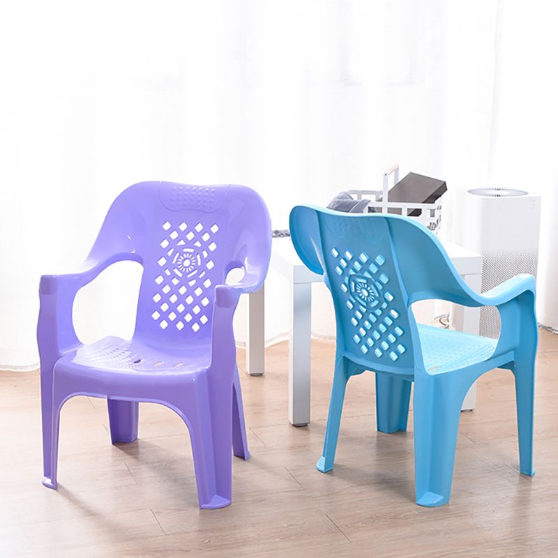 Minimalist Style Stacking Dining Arm Chairs Plastic Slat Back Dining Side Chair for Home Use Clearhalo ' kitchen&dining_furn' 'Dining Chairs' 'Dining Tables & Seating' 'dining_chair' 'furn' 'furn_dining_chair' 'Furniture' 'furniture_dining_chair' 'Kitchen & Dining Furniture' 'kitchen' 1200x1200_85bd14b8-398f-4c9f-b8f3-0f91e6d037d7