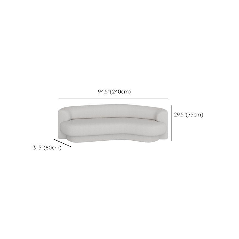 Contemporary Sofa Solid Color Curved Loveseat for Bonus Room Clearhalo 'furn' 'furn_sofas' 'Furniture' 'Living Room Furniture' 'Sofa' 'sofas' 1200x1200_85c01251-a48a-423c-b9bf-b04ecec59b14