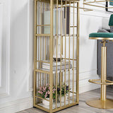 Moderner Stil Rechteck -Stange Counter Tisch Metallstange Tisch für Zuhause