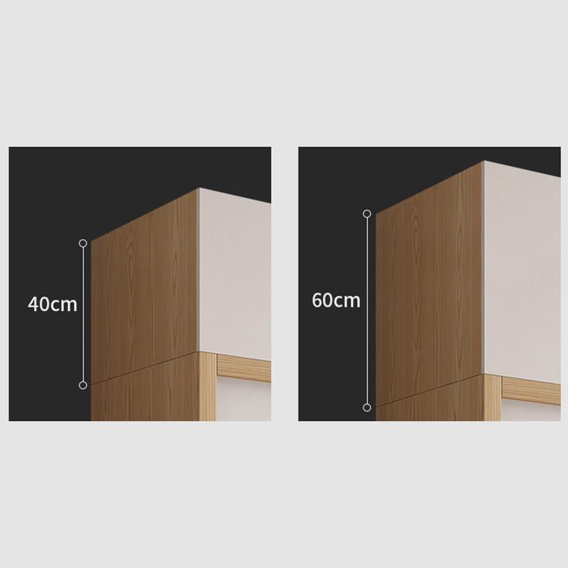 Armoire de couleur finale naturelle Closet de garde-robe en bois contemporain avec tiroir