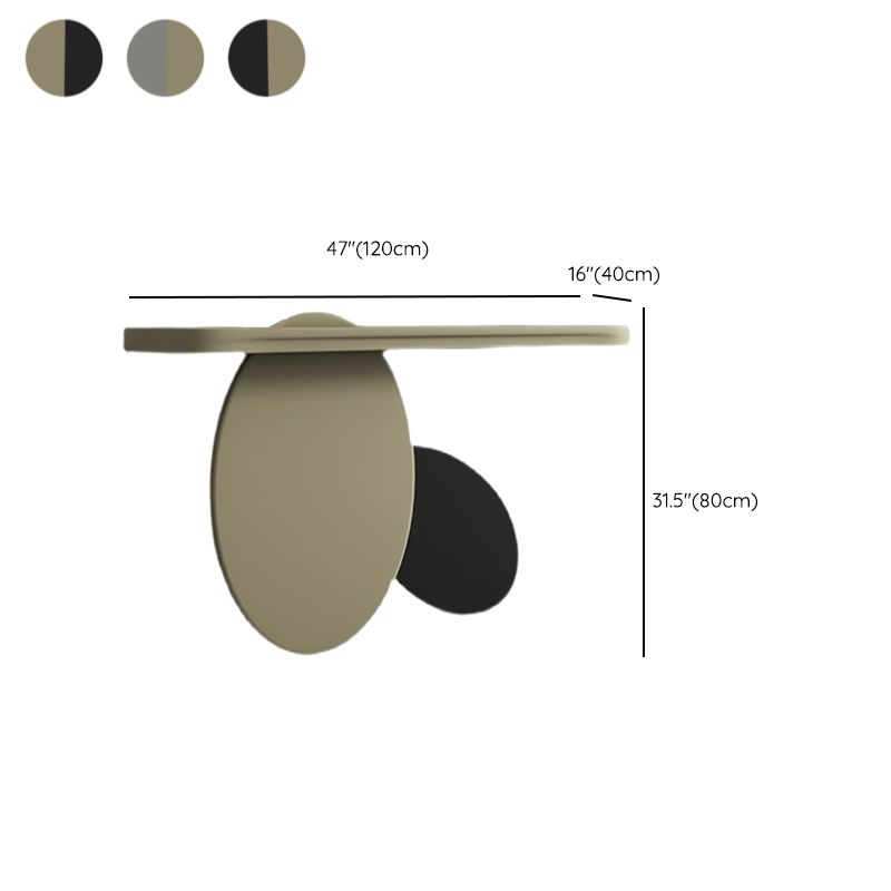 Oval Shape Contemporary Console Table Wood Console Sofa Table