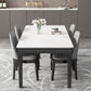 Stone Top Dining Table Modern Rectangle Dining Table with 4 Wood Legs Clearhalo 'Dining Tables & Seating' 'Dining Tables' 'dining_table' 'furn' 'furn_dining_table' 'Furniture' 'furniture_dining_table' 'Kitchen & Dining Furniture' 'kitchen' 'kitchen_dining_table' 1200x1200_85c51d84-883f-46de-8c75-833736e33ec7